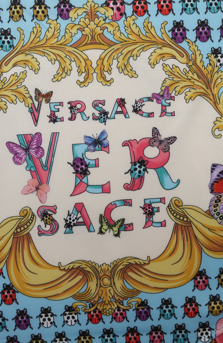 Детского слитный купальник VERSACE розового цвета, арт. 1008180/1A08110/4A-6A | Фото 3 (Материал внешний: Синтетический материал; Нос: Не проставлено; Девочки Кросс-КТ: Купальники-пляж; Принт: С принтом)