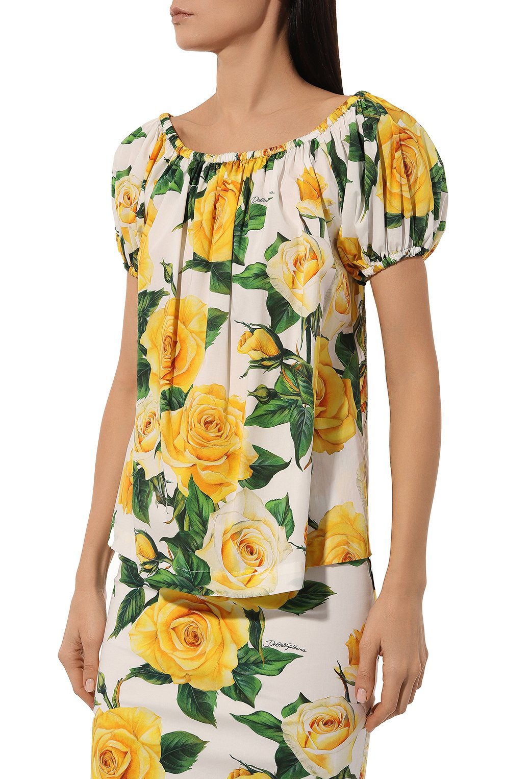 Хлопковая блузка DOLCE & GABBANA, арт. F756UT/FSEHW, фото 3