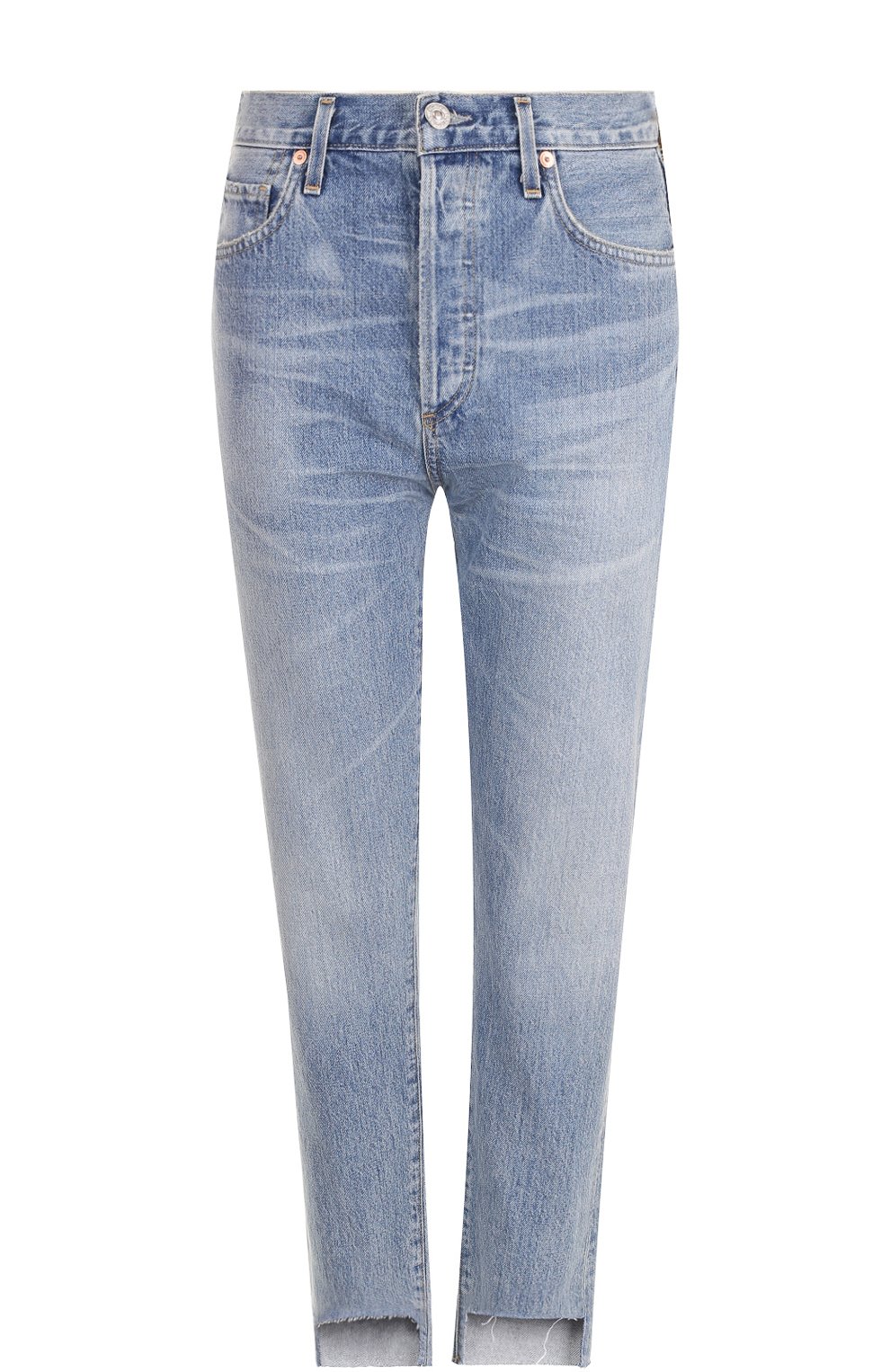 Укороченные джинсы прямого кроя с потертостями CITIZENS OF HUMANITY, арт. 1620B-837, фото 1