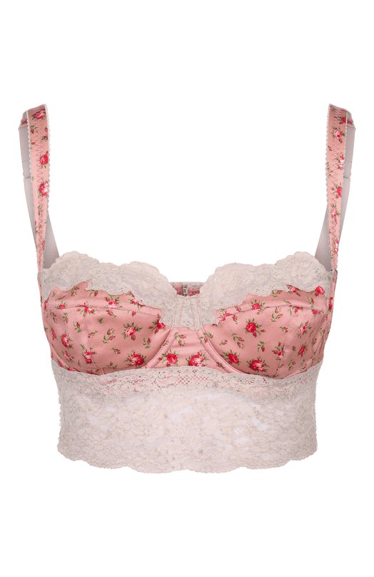 Бюстье из шелка и хлопка Dolce & Gabbana 01C93T/0N0E3 Розовый 01C93T/0N0E3