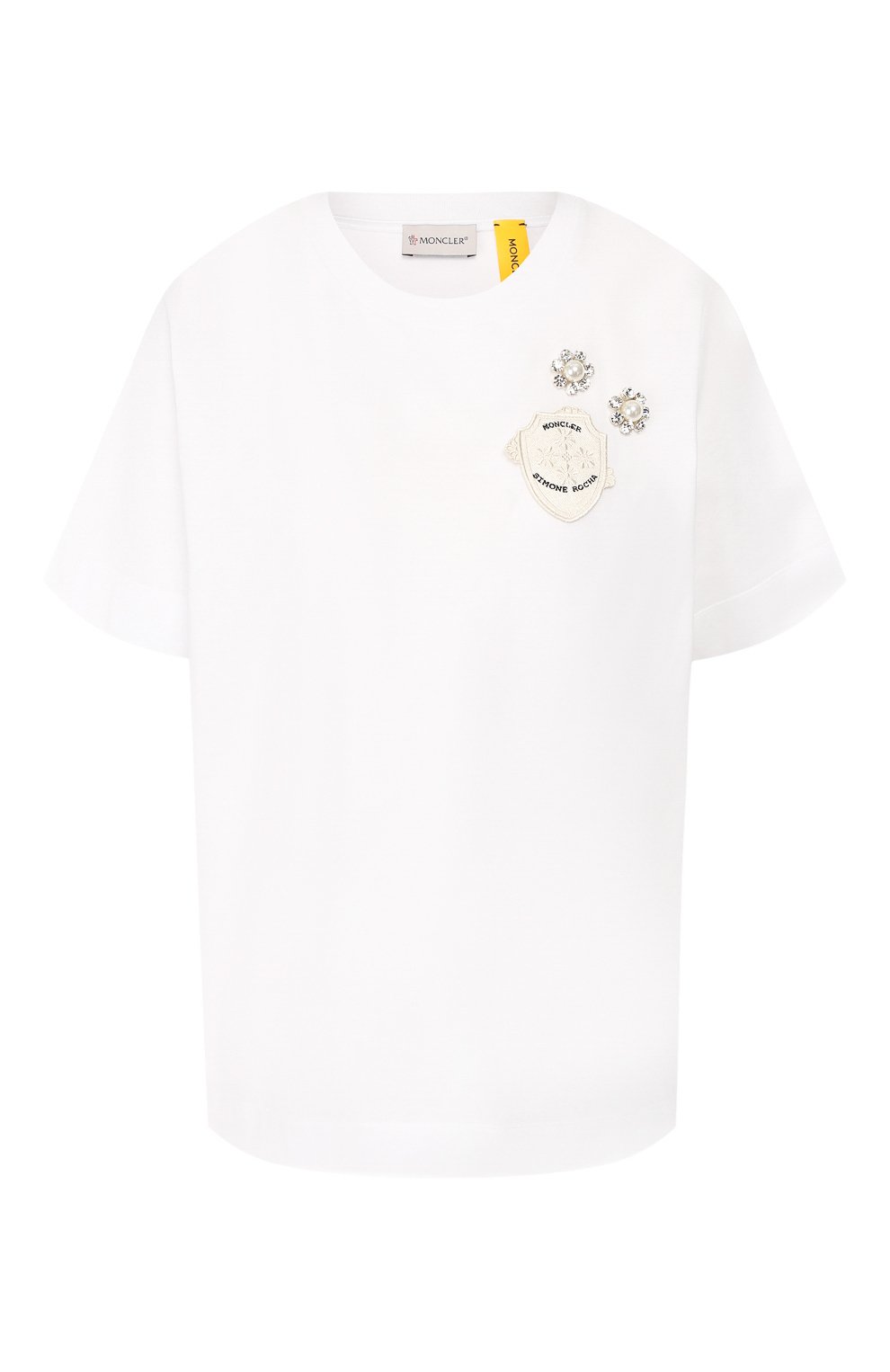 Футболка 4 moncler simone rocha MONCLER GENIUS белого цвета по цене 21900 руб., арт. E2-09W-80535-70-829FG, фото 1 Футболка 4 moncler simone rocha MONCLER GENIUS, арт. E2-09W-80535-70-829FG, фото 1