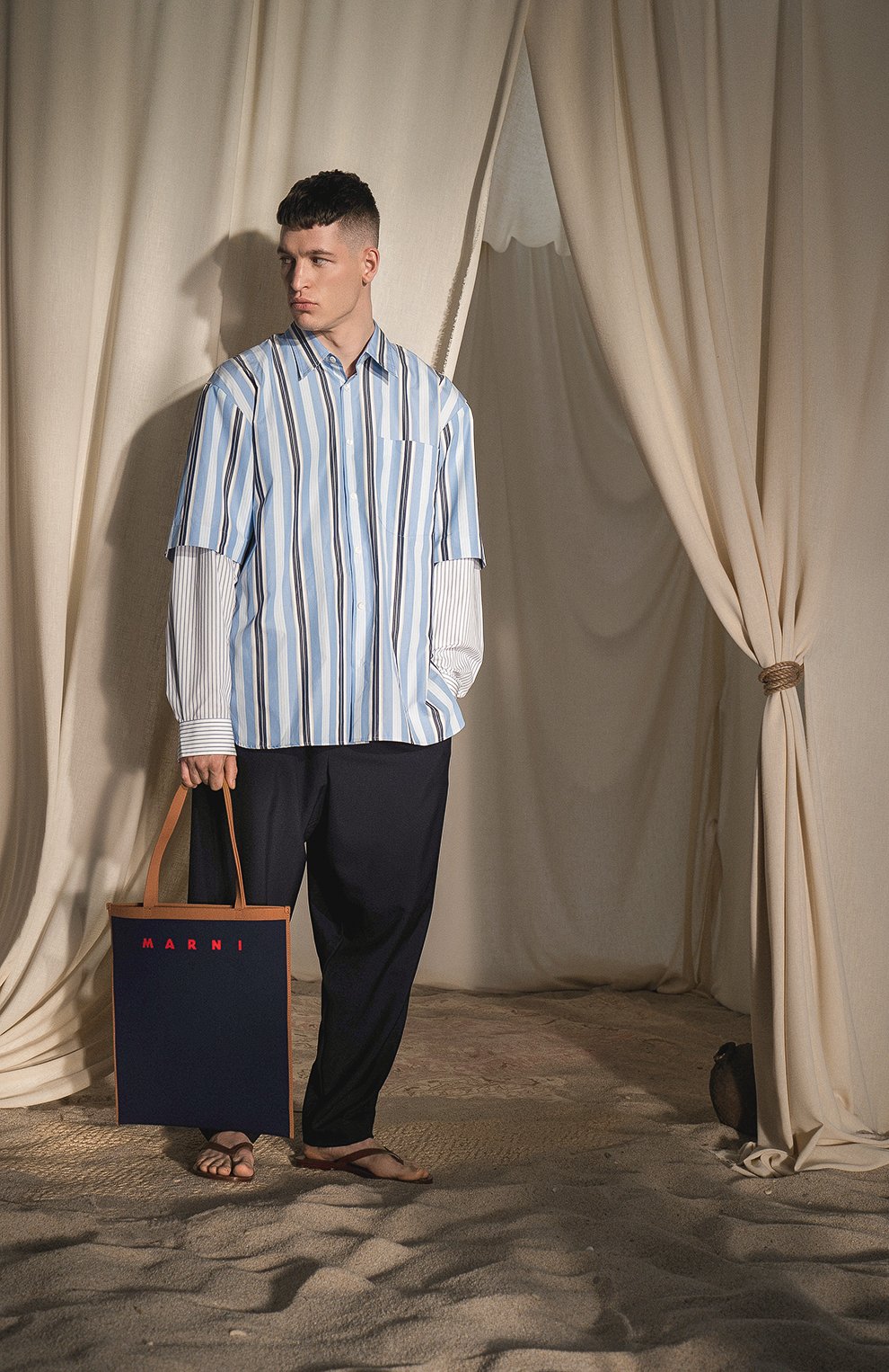 Хлопковая рубашка DRIES VAN NOTEN, арт. 231-020716-6026, фото 6