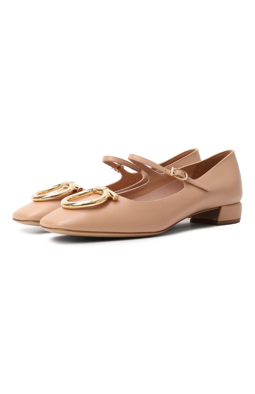 Кожаные туфли Marry 20 Ferragamo 01K512/785221 Бежевый 01K512/785221