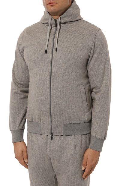 Толстовка из хлопка и шерсти CAPOBIANCO, арт. 17M405.GP00./58, фото 3