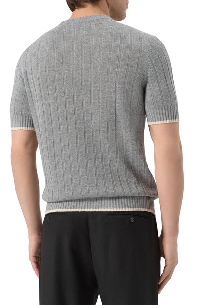 Джемпер изо льна и хлопка BRUNELLO CUCINELLI, арт. M2L707600, фото 4