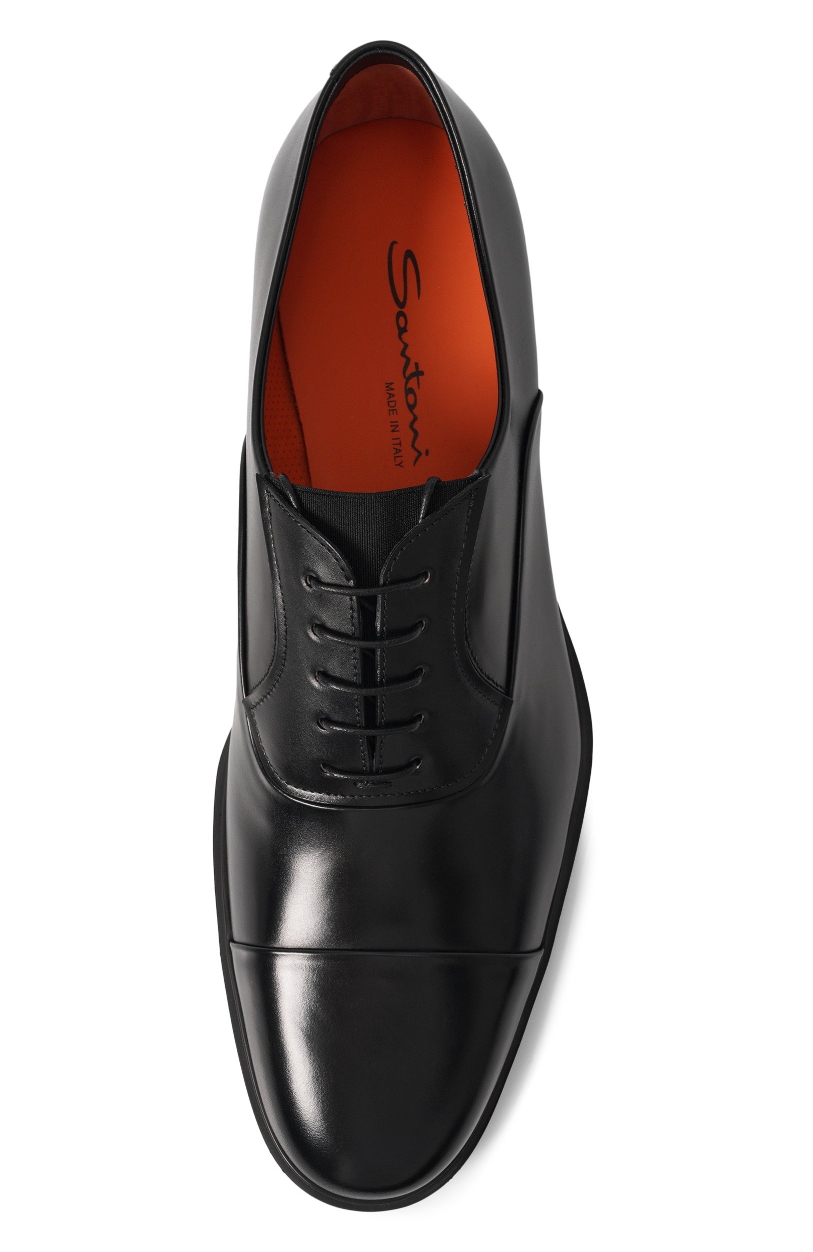 Кожаные оксфорды easy SANTONI черного цвета по цене 77100 руб., арт. MGEG18957NEAXNTG, фото 5 Кожаные оксфорды easy SANTONI, арт. MGEG18957NEAXNTG, фото 5