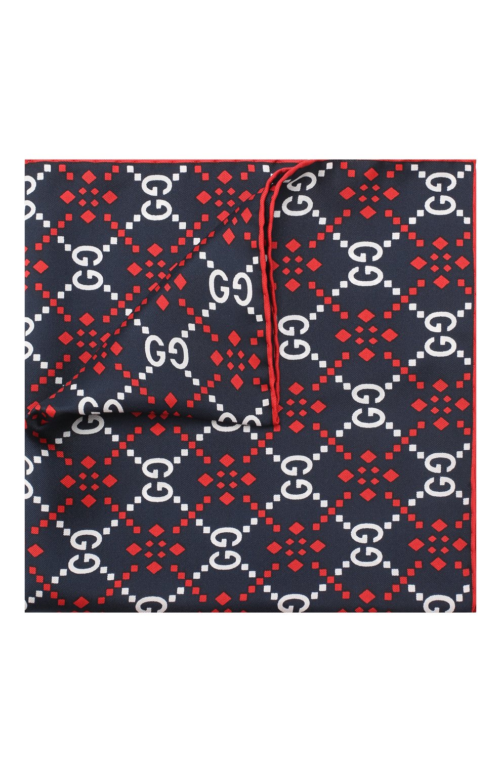 Шелковый платок GUCCI синего цвета по цене 22320 руб., арт. 548870/4G001, фото 1 Шелковый платок GUCCI, арт. 548870/4G001, фото 1