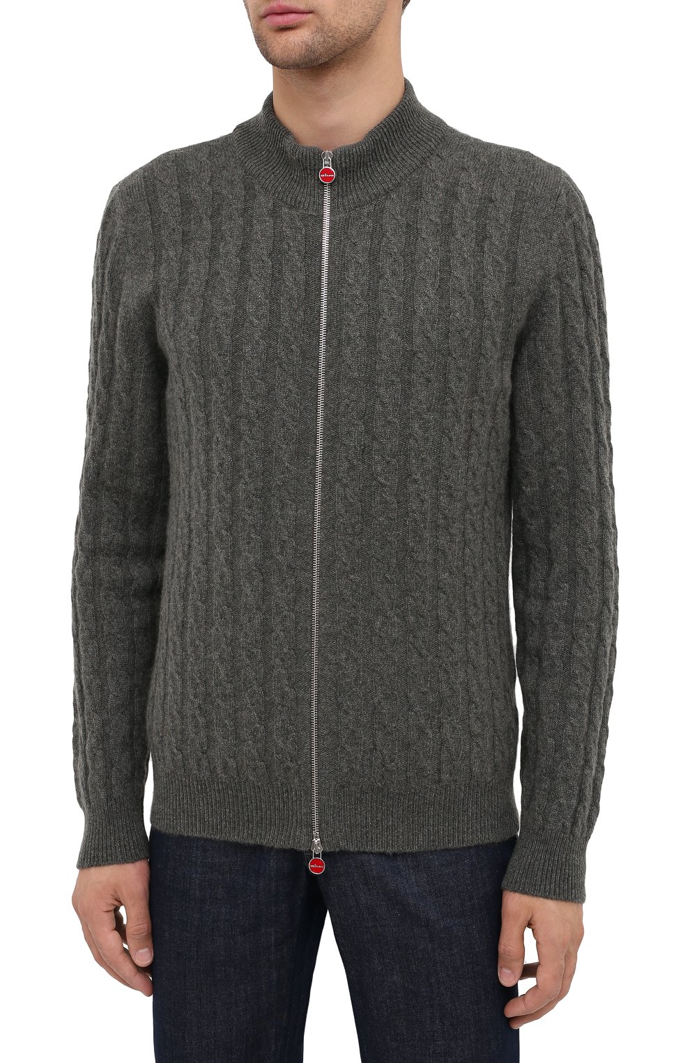 Кашемировый кардиган KITON хаки цвета по цене 295000 руб., арт. UK1019, фото 3 Кашемировый кардиган KITON, арт. UK1019, фото 3