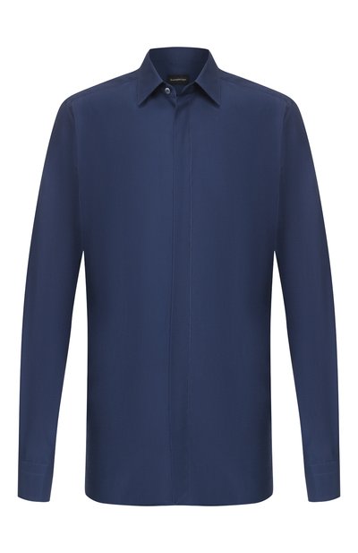 Мужская сорочка из смеси шелка и хлопка ZEGNA, арт. 701401/9YC0CA