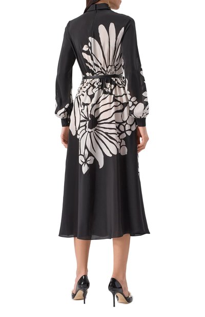 Шелковое платье ELIE SAAB черного цвета по цене 376500 руб., арт. D0504, фото 4 Шелковое платье ELIE SAAB, арт. D0504, фото 4