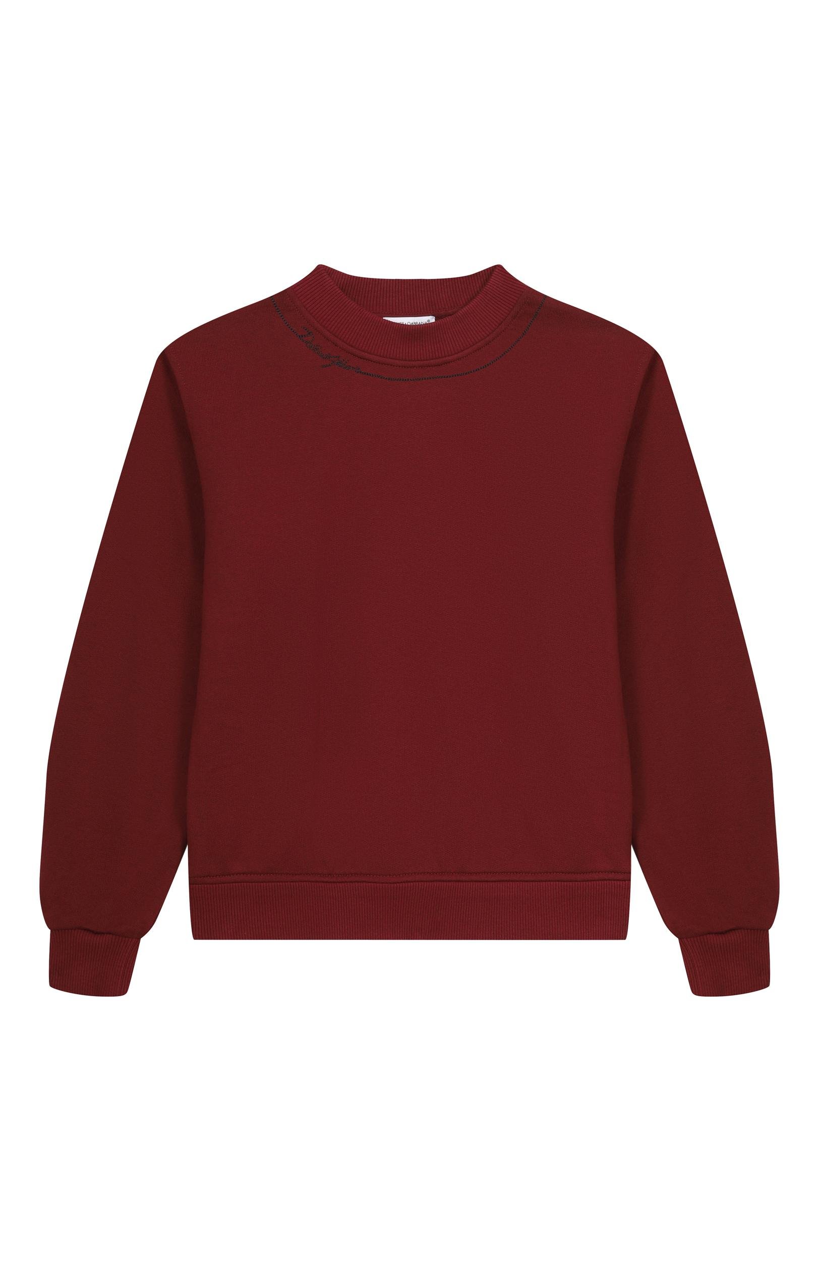 Хлопковый свитшот DOLCE & GABBANA бордового цвета по цене 32050 руб., арт. L4JWKD/G7QK0_001, фото 1 Хлопковый свитшот DOLCE & GABBANA, арт. L4JWKD/G7QK0_001, фото 1