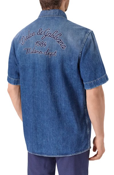 Джинсовая рубашка DOLCE & GABBANA синего цвета по цене 126000 руб., арт. G5MQ8Z/G8MK5, фото 4 Джинсовая рубашка DOLCE & GABBANA, арт. G5MQ8Z/G8MK5, фото 4
