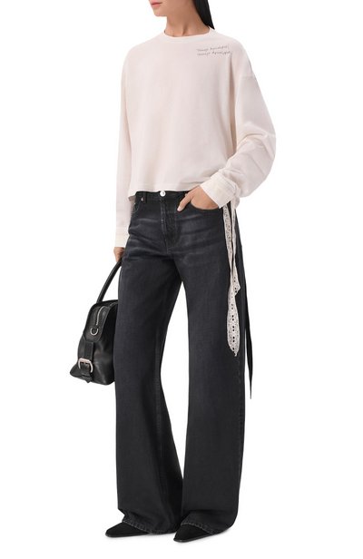 Хлопковый лонгслив ANN DEMEULEMEESTER, арт. B0014245/FA206, фото 2