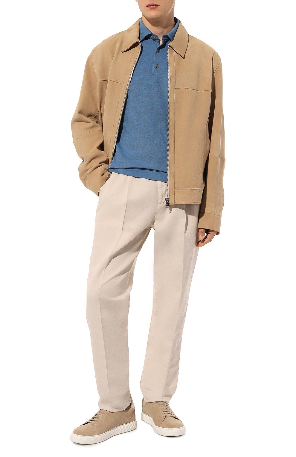 Поло из хлопка и шелка ZEGNA, арт. E8319A5/B773, фото 2