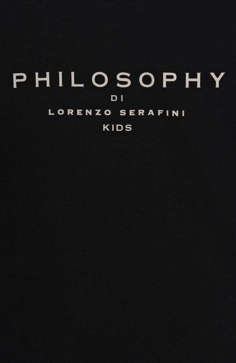 Хлопковая футболка PHILOSOPHY DI LORENZO SERAFINI KIDS, арт. I1E605/5203/4-10, фото 1