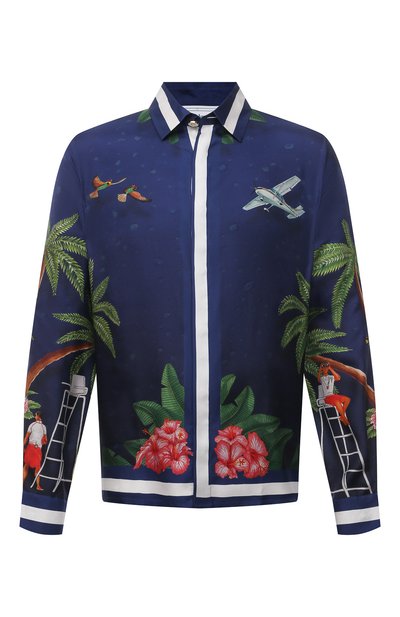 Шелковая рубашка CASABLANCA, арт. MS21-SH-001 CASABLANCA SURF CLUB MIDNIGHT, фото 1