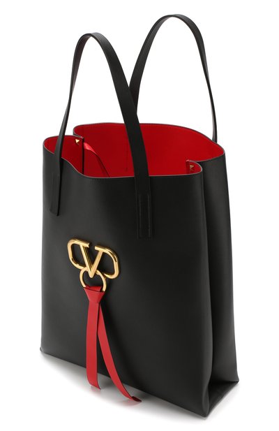 Сумка-тоут vring VALENTINO черного цвета по цене 295000 руб., арт. RW0B0D73/UZQ, фото 4 Сумка-тоут vring VALENTINO, арт. RW0B0D73/UZQ, фото 4