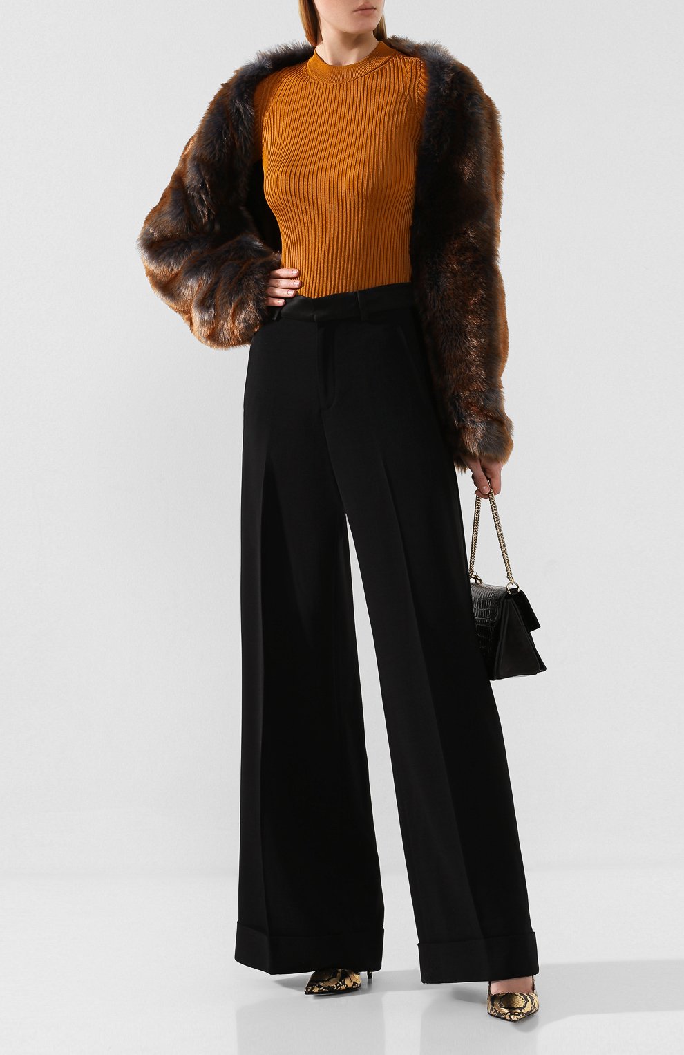 Накидка из экомеха DRIES VAN NOTEN коричневого цвета по цене 42750 руб., арт. 192-10611-8130, фото 2 Накидка из экомеха DRIES VAN NOTEN, арт. 192-10611-8130, фото 2