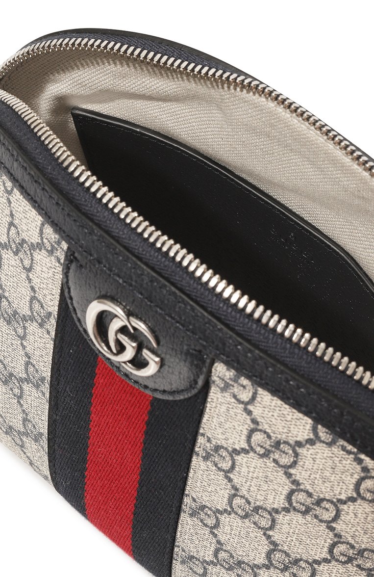 Женская сумка ophidia gg small GUCCI свет�ло-бежевого цвета, арт. 499621/K05NN | Фото 5 (Материал: Экокожа, Текстиль; Ремень/цепочка: На ремешке; Драгоценные камни: Проставлено; Материал сплава: Проставлено; Размер: small)