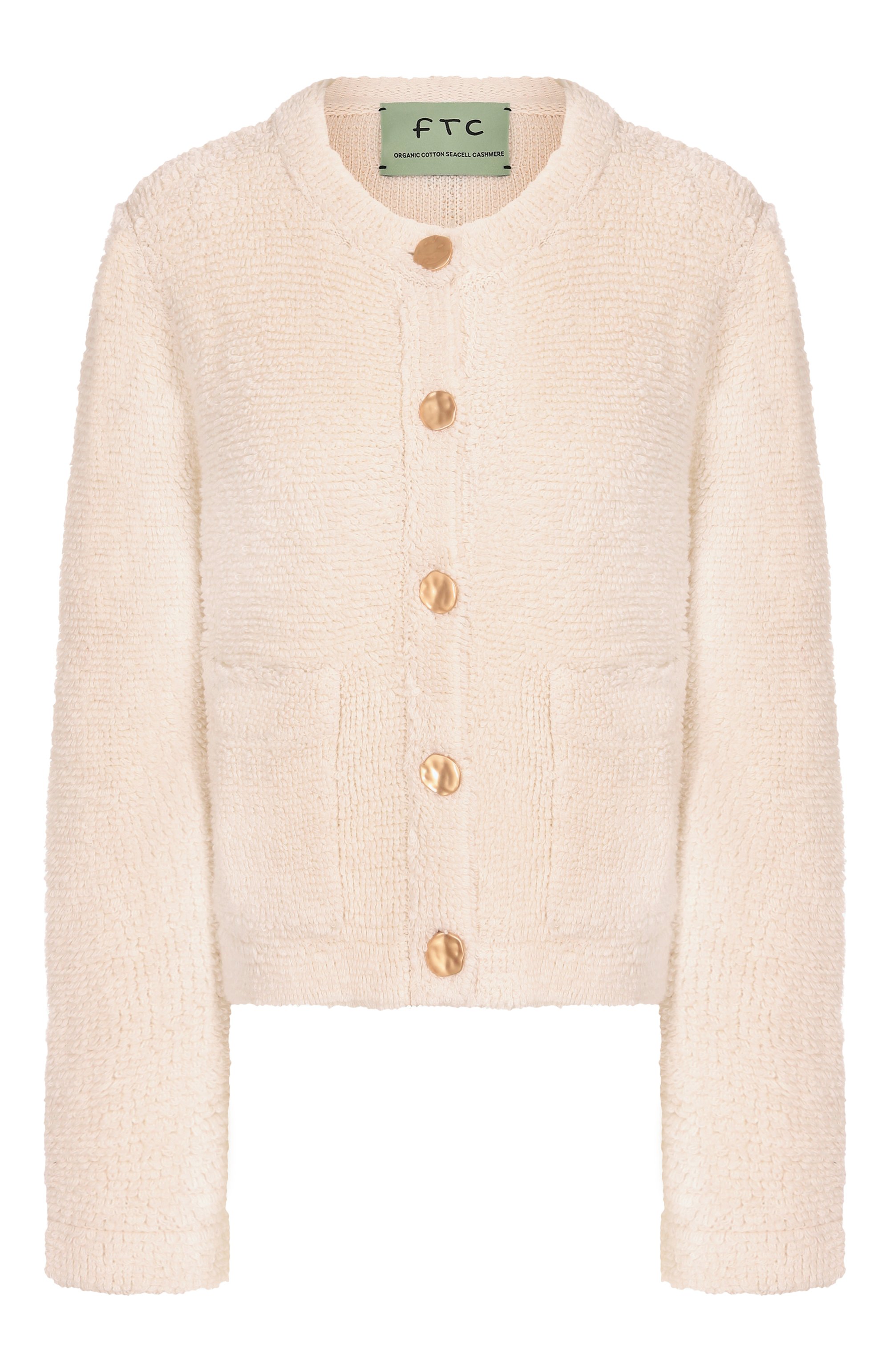 Кардиган из хлопка и кашемира FTC кремового цвета по цене 65000 руб., арт. 10004-0240, фото 1 Кардиган из хлопка и кашемира FTC, арт. 10004-0240, фото 1