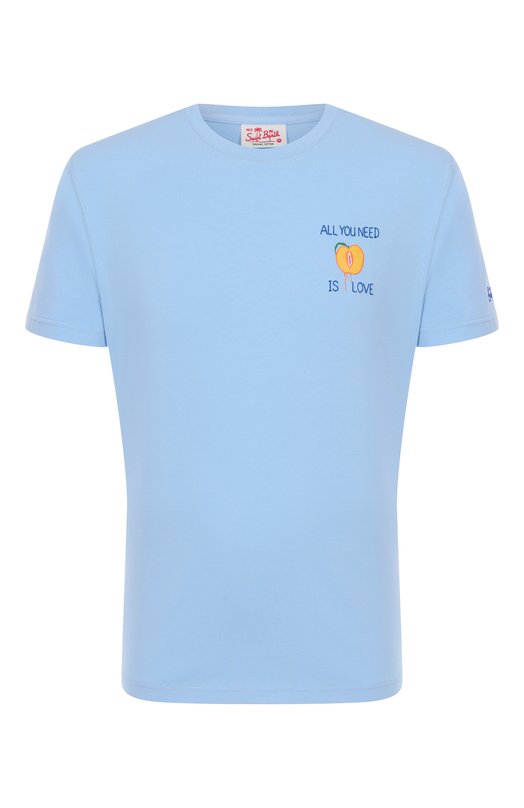 Хлопковая футболка MC2 Saint Barth STBM TSHIRT MAN/02263H Голубой STBM TSHIRT MAN/02263H