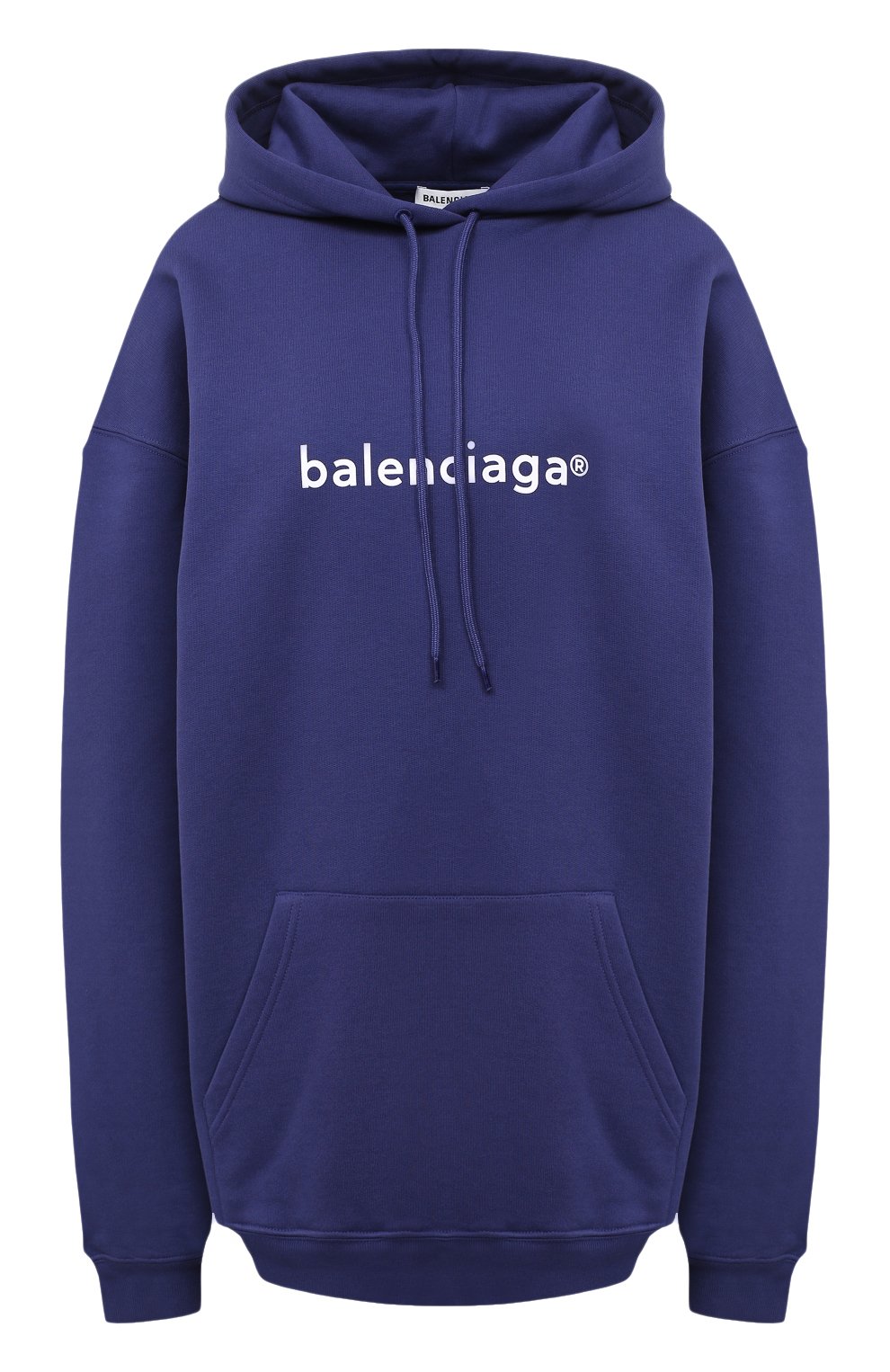 Хлопковое худи BALENCIAGA синего цвета по цене 93400 руб., арт. 578135/TIV55, фото 1 Хлопковое худи BALENCIAGA, арт. 578135/TIV55, фото 1