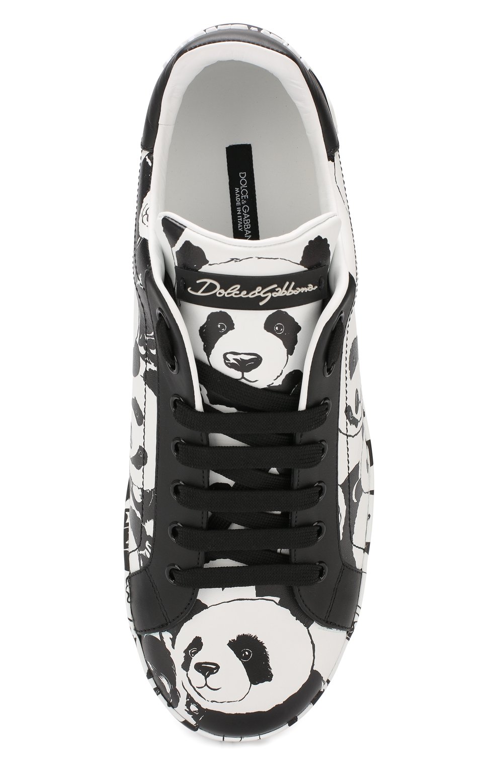 Кожаные кеды portofino DOLCE & GABBANA черно-белого цвета по цене 93250 руб., арт. CS1570/AZ311, фото 5 Кожаные кеды portofino DOLCE & GABBANA, арт. CS1570/AZ311, фото 5