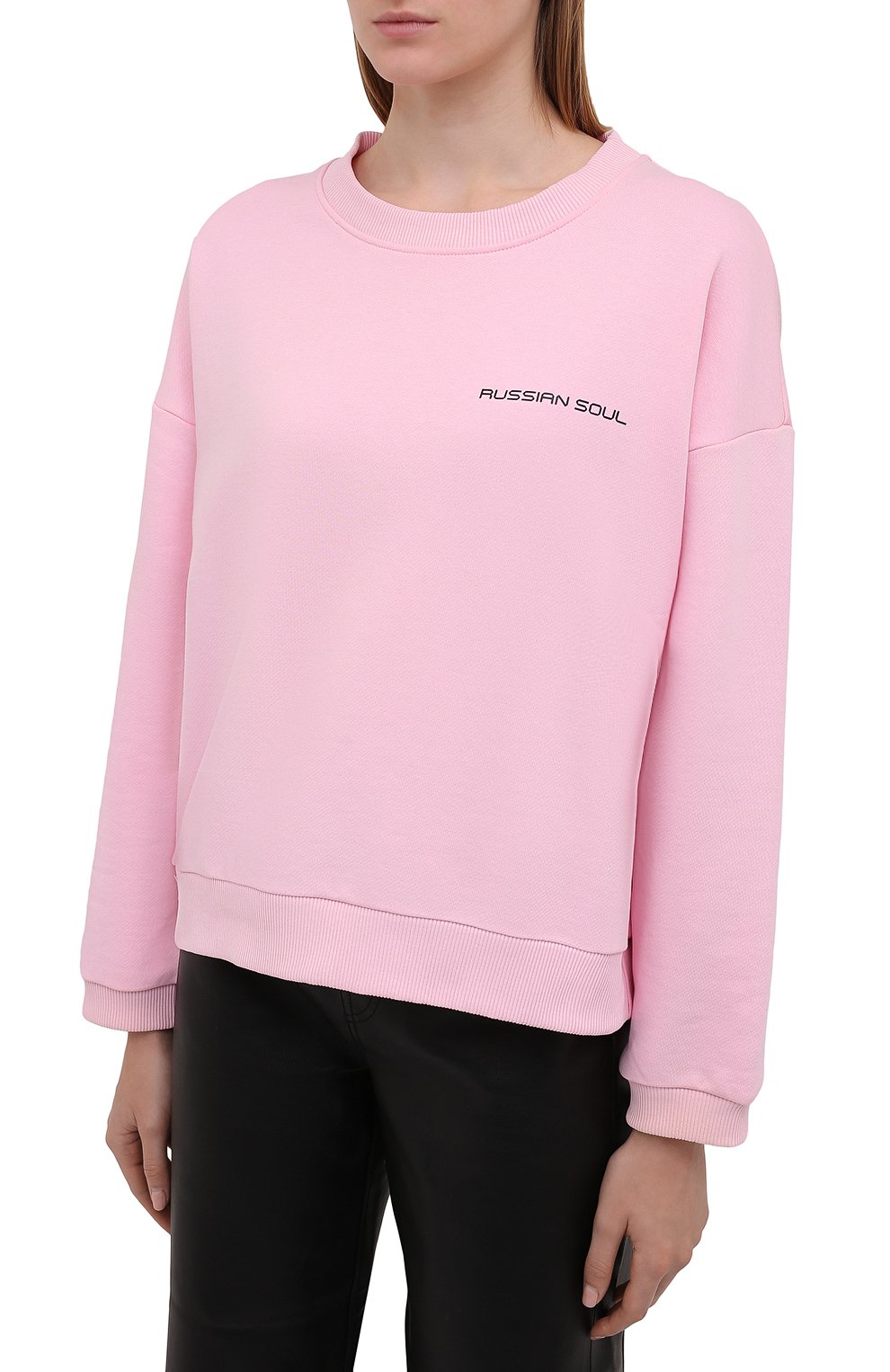 Хлопковый свитшот SEVEN LAB розового цвета по цене 7350 руб., арт. SW RS G019 pink, фото 3 Хлопковый свитшот SEVEN LAB, арт. SW RS G019 pink, фото 3