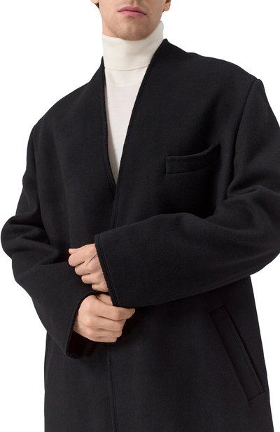 Шерстяное пальто ISABEL BENENATO черного цвета по цене 192500 руб., арт. UW15BF24, фото 5 Шерстяное пальто ISABEL BENENATO, арт. UW15BF24, фото 5