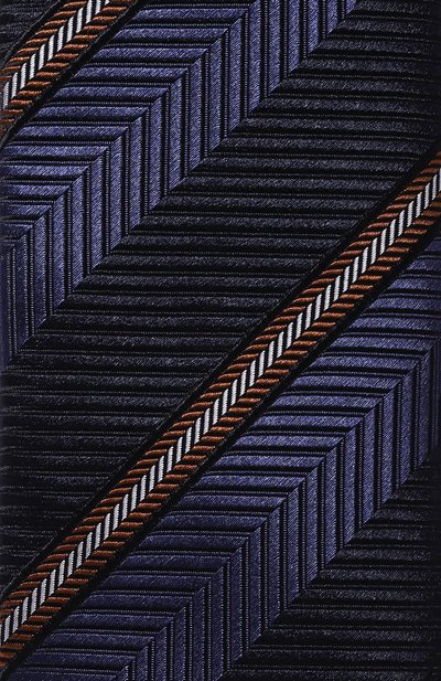 Галстук из шелка и хлопка ZEGNA темно-синего цвета по цене 24500 руб., арт. Z6E24TA6/1P8414, фото 4 Галстук из шелка и хлопка ZEGNA, арт. Z6E24TA6/1P8414, фото 4