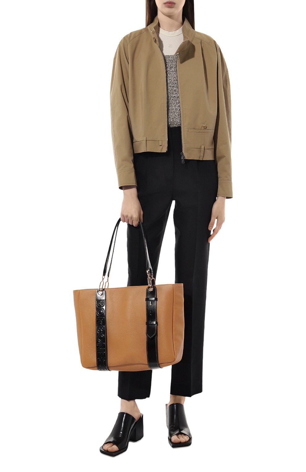 Сумка-шопер oyster medium BORBONESE, арт. 923736, фото 7