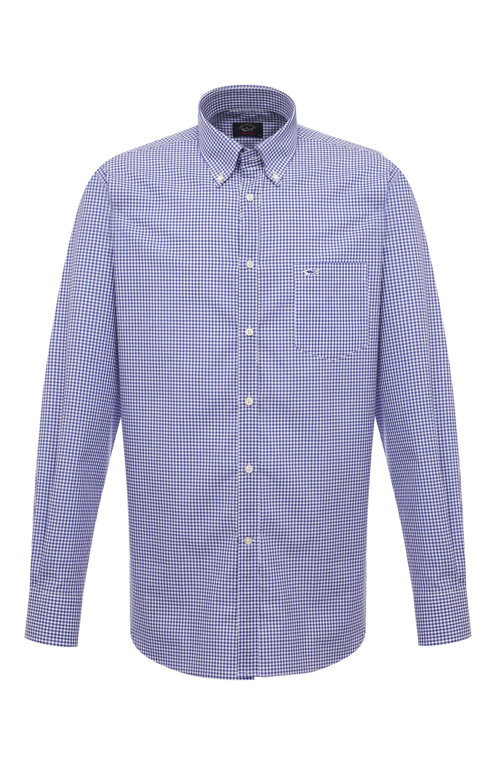 Хлопковая рубашка PAUL&SHARK синего цвета по цене 14050 руб., арт. C0P3004/C00, фото 1 Хлопковая рубашка PAUL&SHARK, арт. C0P3004/C00, фото 1