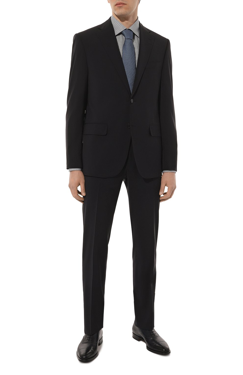 Хлопковая рубашка STEFANO RICCI черно-белого цвета по цене 122500 руб., арт. MS004775/C2503, фото 2 Хлопковая рубашка STEFANO RICCI, арт. MS004775/C2503, фото 2