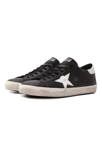 Мужские кожаные кеды superstar GOLDEN GOOSE DELUXE BRAND, арт. GMF00101.F000321