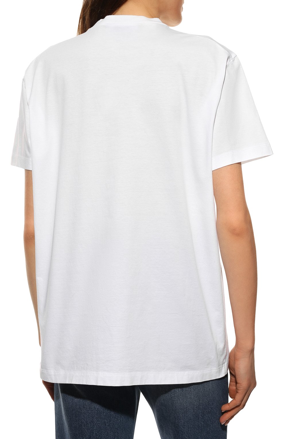 Хлопковая футболка DSQUARED2 белого цвета по цене 24050 руб., арт. S75GD0262/S23009, фото 4 Хлопковая футболка DSQUARED2, арт. S75GD0262/S23009, фото 4