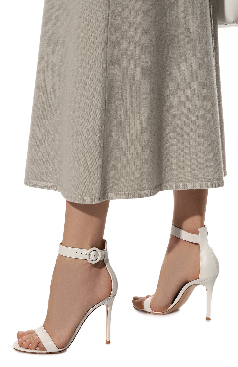 Кожаные босоножки portofino 105 GIANVITO ROSSI белого цвета по цене 75750 руб., арт. G61096.15RIC.NAPBIAN, фото 3 Кожаные босоножки portofino 105 GIANVITO ROSSI, арт. G61096.15RIC.NAPBIAN, фото 3