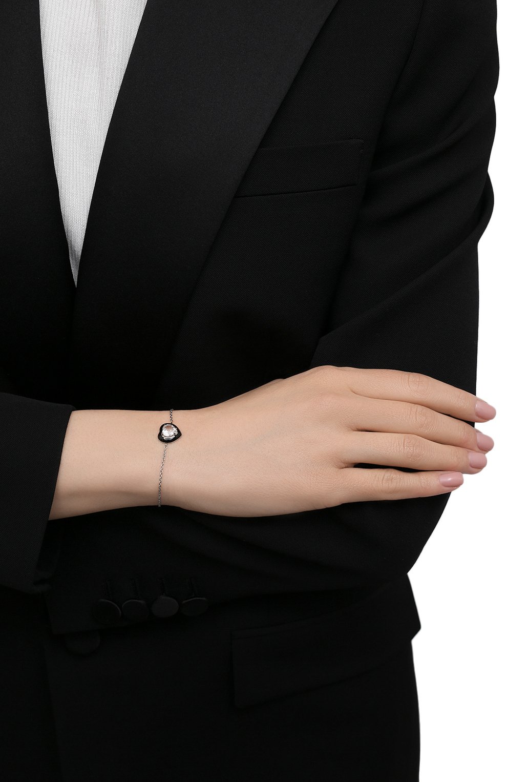 Браслет с хрусталем и черной эмалью courage MOONKA, арт. crg-br-crs, фото 2