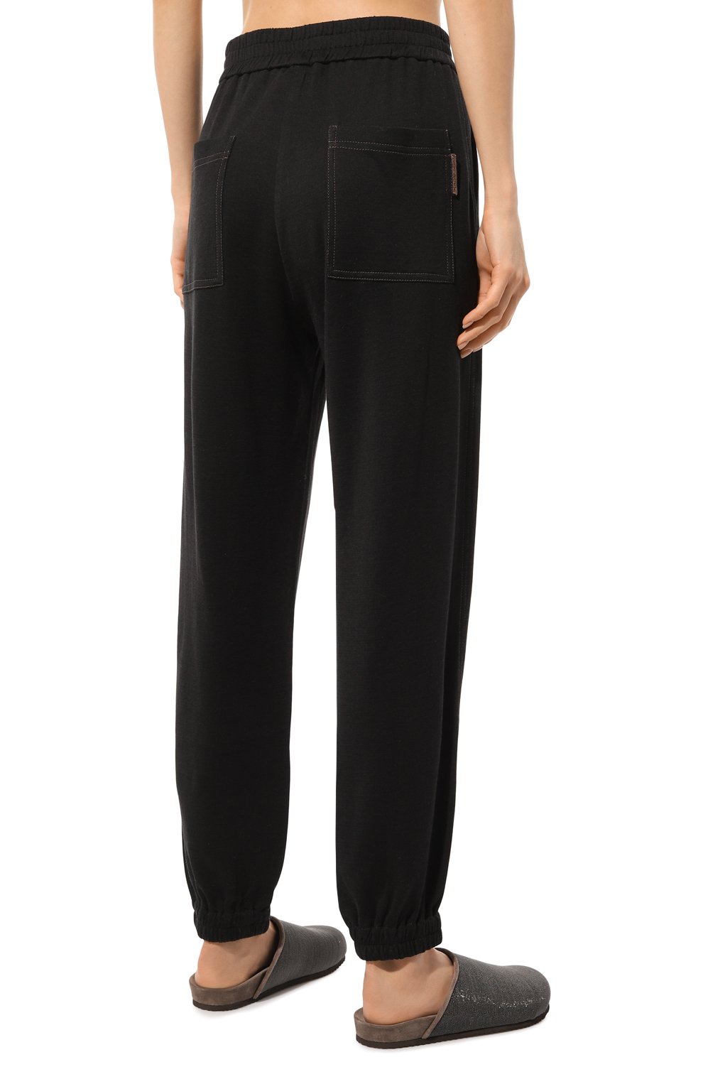 Джоггеры из хлопка и шелка BRUNELLO CUCINELLI, арт. MD828FH699, фото 4