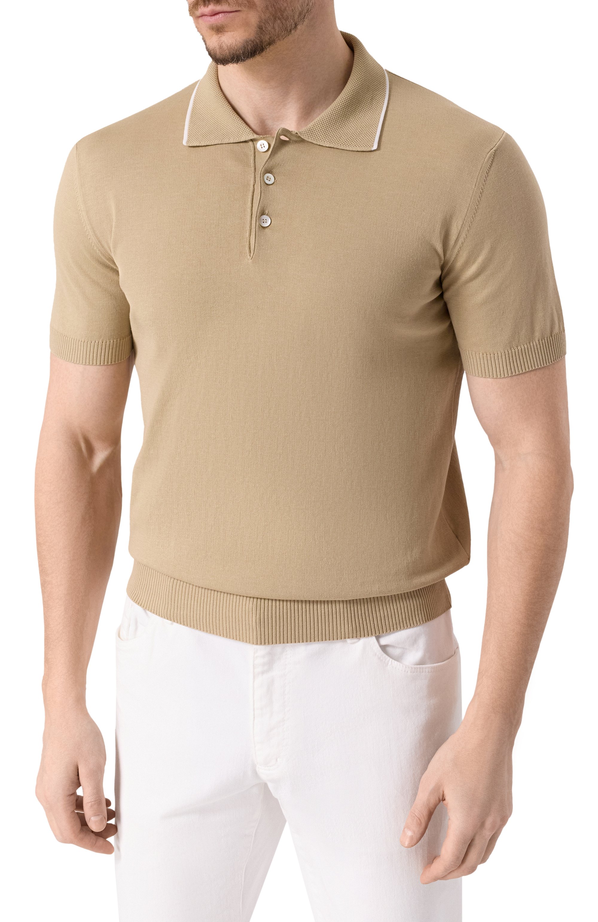 Хлопковое поло CANALI, арт. C1053/MK02261, фото 3