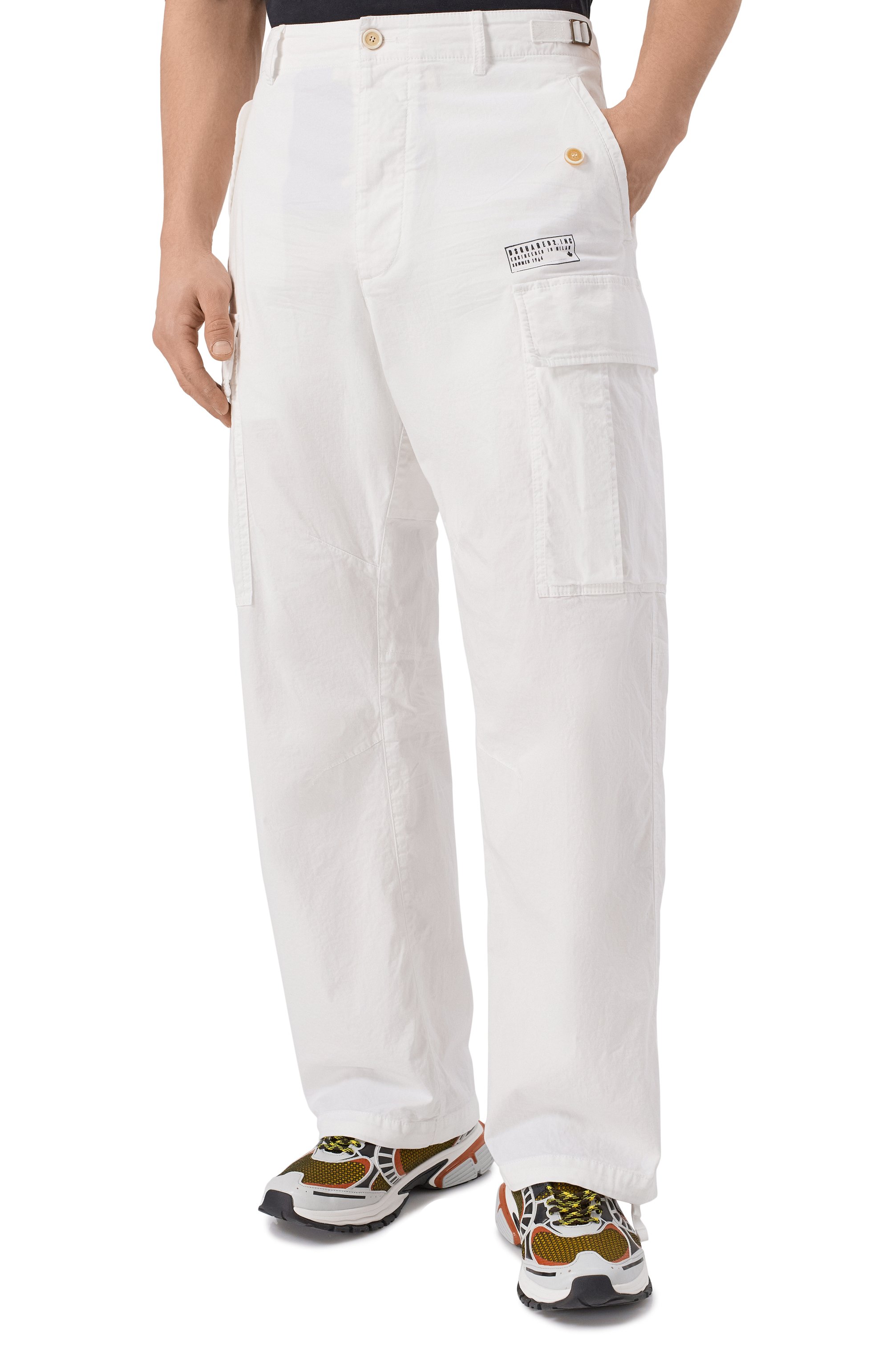 Хлопковые брюки-карго DSQUARED2, арт. S74KB1115/S35175, фото 3