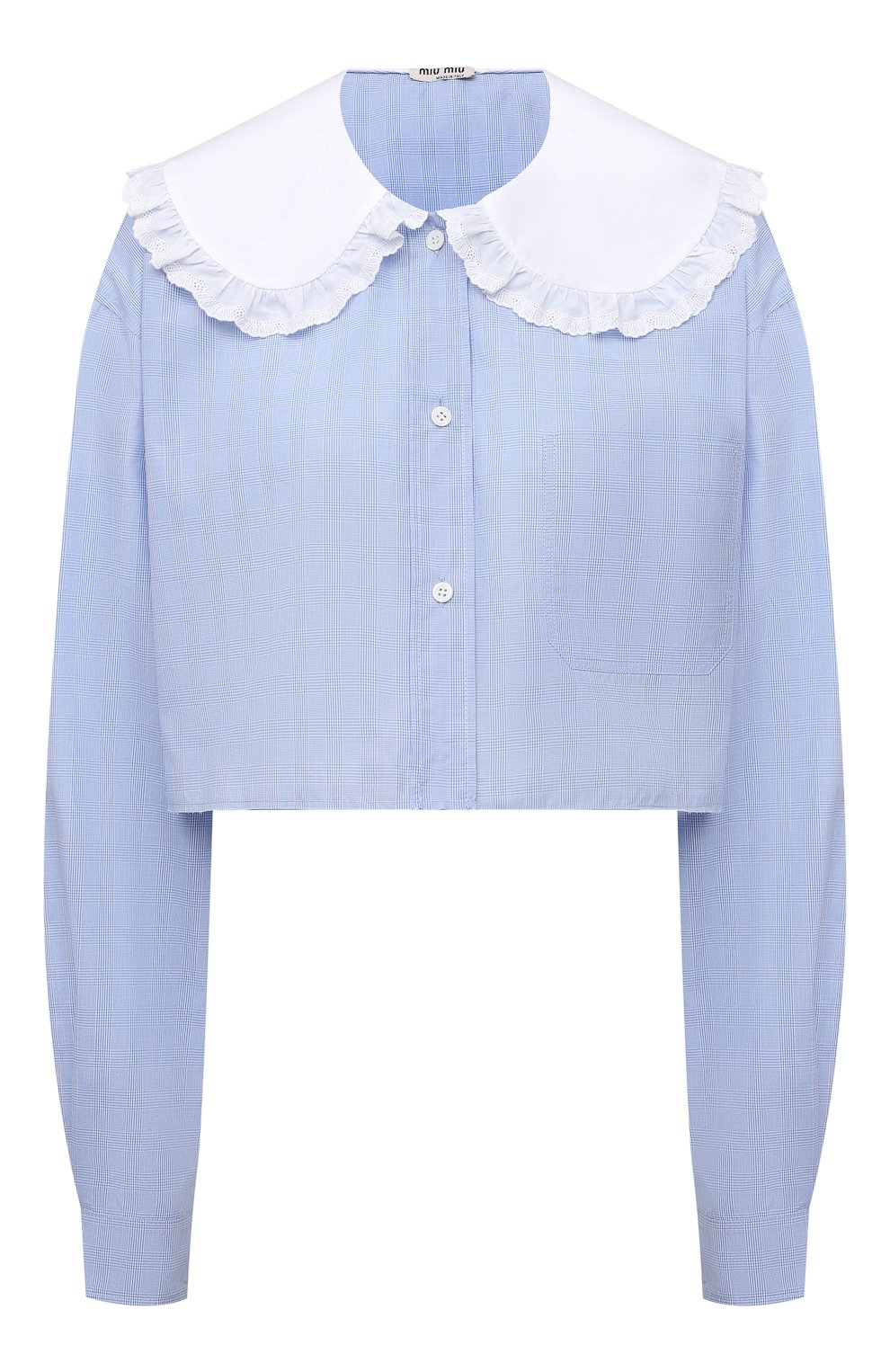 Хлопковая рубашка MIU MIU, арт. MK1570-1SCC-F0012, фото 1