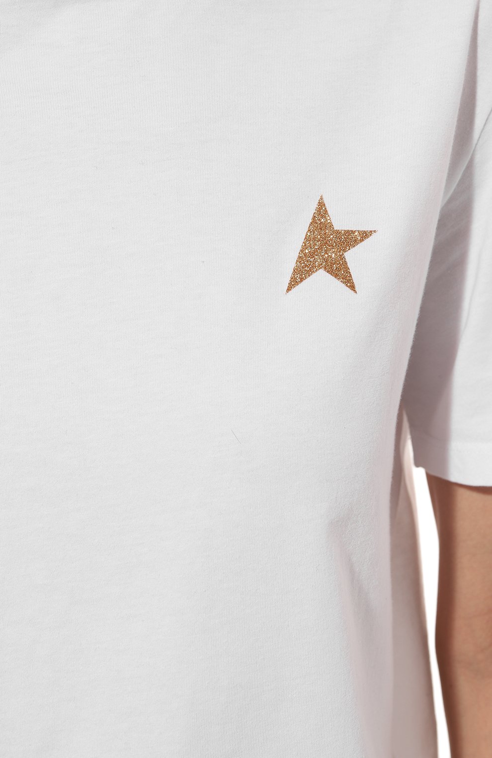 Хлопковая футболка GOLDEN GOOSE DELUXE BRAND белого цвета по цене 14300 руб., арт. GWP01220.P000594.10272, фото 5 Хлопковая футболка GOLDEN GOOSE DELUXE BRAND, арт. GWP01220.P000594.10272, фото 5