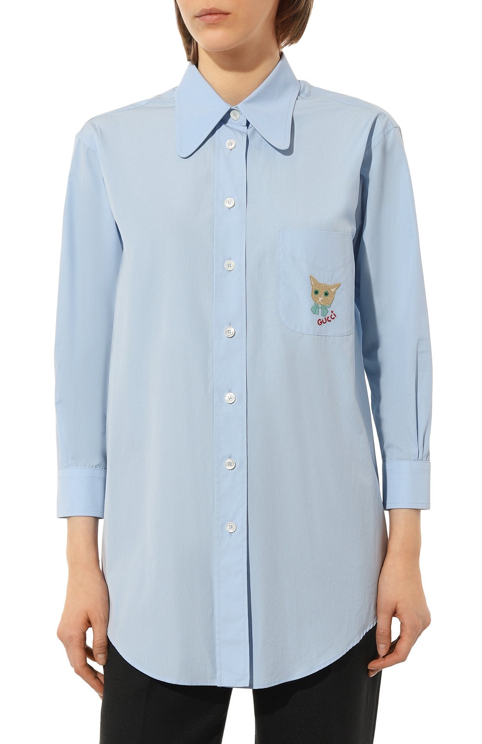 Хлопковая рубашка GUCCI, арт. 661522 ZAG5I, фото 3
