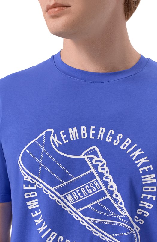 Хлопковая футболка Dirk Bikkembergs BMT1578 Синий  BMT1578 Фото 5