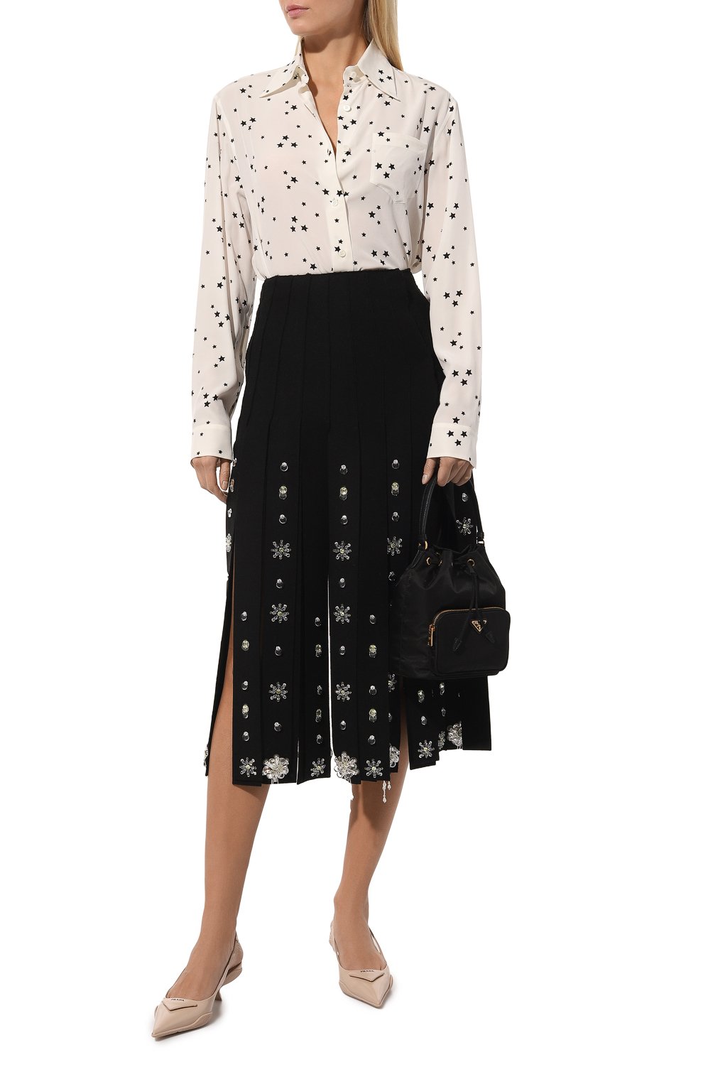 Шелковая рубашка PRADA, арт. P498E-1YHN-F0A72-211, фото 2