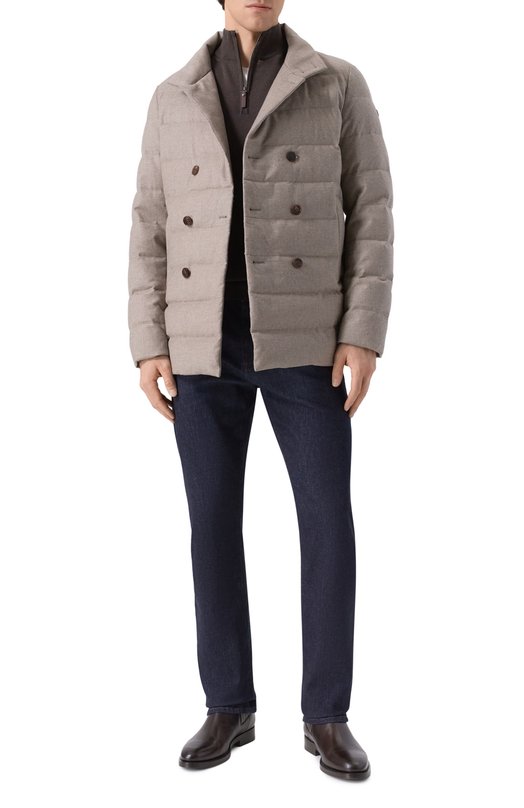 Пуховая куртка из шерсти и кашемира Duno GREY/LEVIC0 Бежевый  GREY/LEVIC0 Фото 2