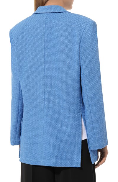 Жакет из хлопка и вискозы AKHMADULLINA синего цвета по цене 79900 руб., арт. 1123.2JT105/C420, фото 4 Жакет из хлопка и вискозы AKHMADULLINA, арт. 1123.2JT105/C420, фото 4