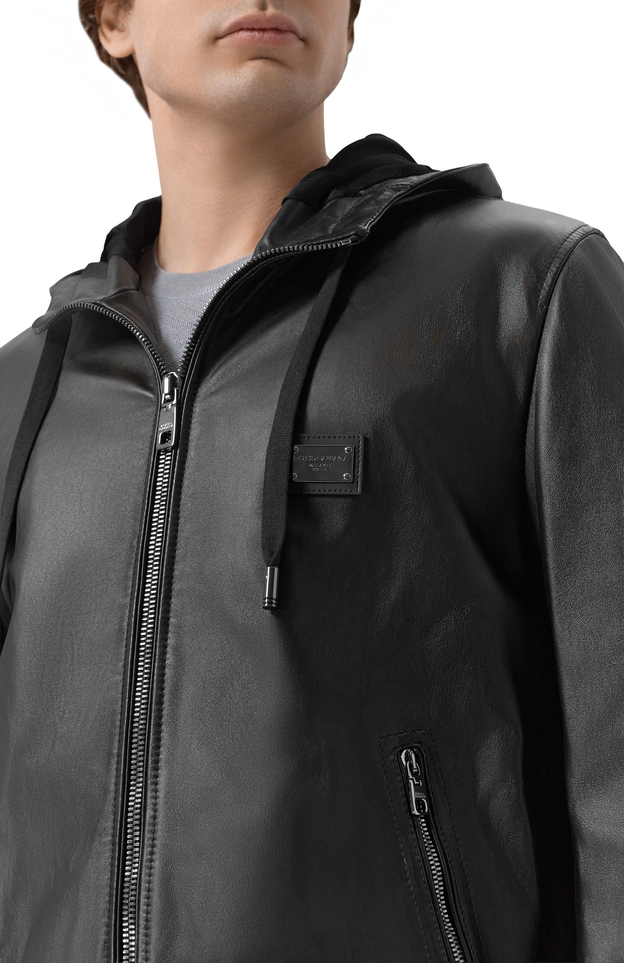 Кожаный бомбер DOLCE & GABBANA, арт. G9ZY6L/GK311, фото 5