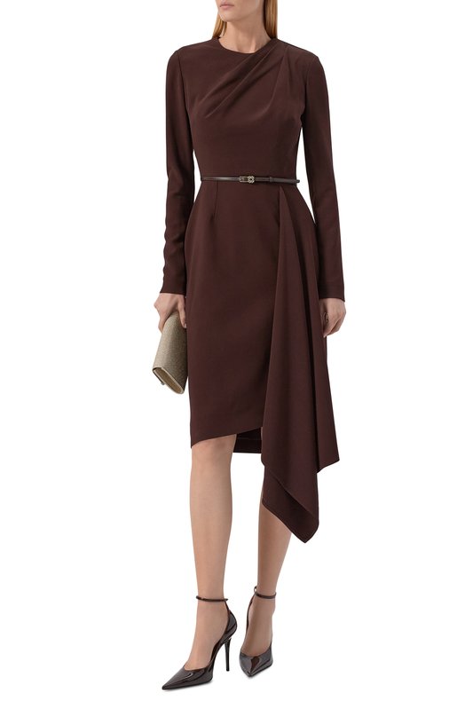 Кожаные туфли Anok 105 Amina Muaddi AN0K PUMP/PATENT Коричневый  AN0K PUMP/PATENT Фото 3