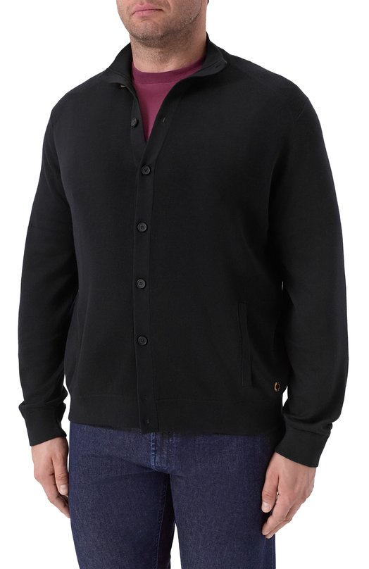 Кашемировый кардиган Stefano Ricci W505024B09/W25303/60 Чёрный  W505024B09/W25303/60 Фото 3